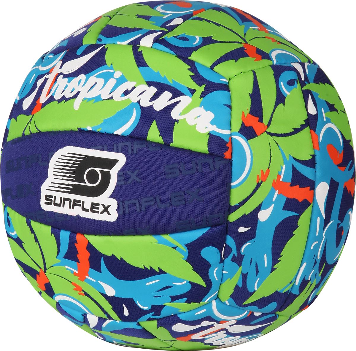 Sunflex Splash Neoprene Beach Ball Set with Two Bats and Two Balls in Blue Soft and Light Extremely Robust and Waterproof 